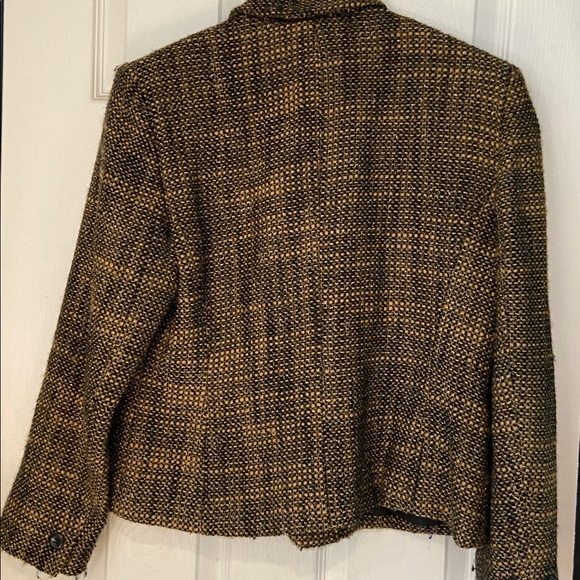 Vintage Jones New York Black and Gold Tweed Jacket - Picture 6 of 10